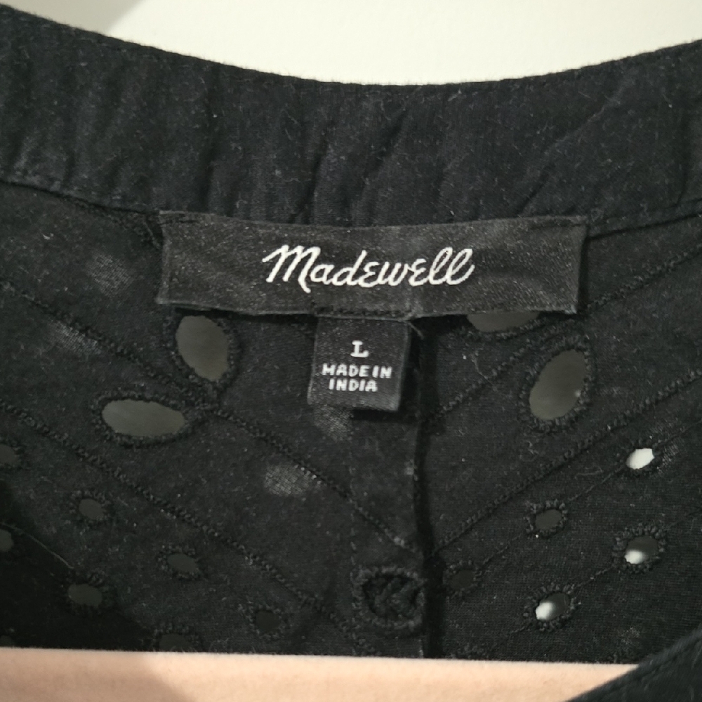 Universal Thread Black Eyelet Blouse - image 2